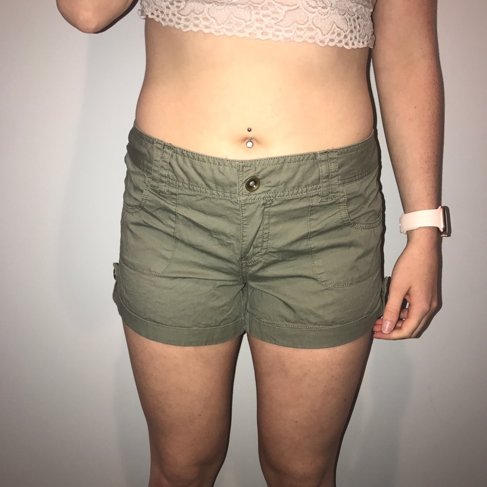 Green Khaki Shorts